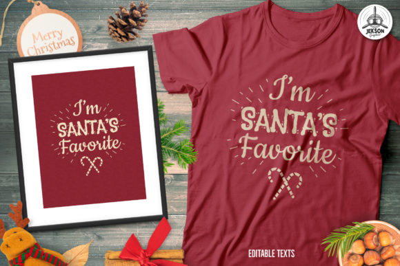 Christmas Santa Favorite T-Shirt Graphics & Print Templates