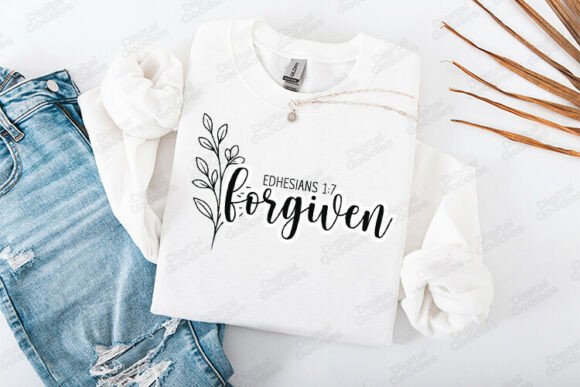 Forgiven Floral Faith Typography: Design Asset Review