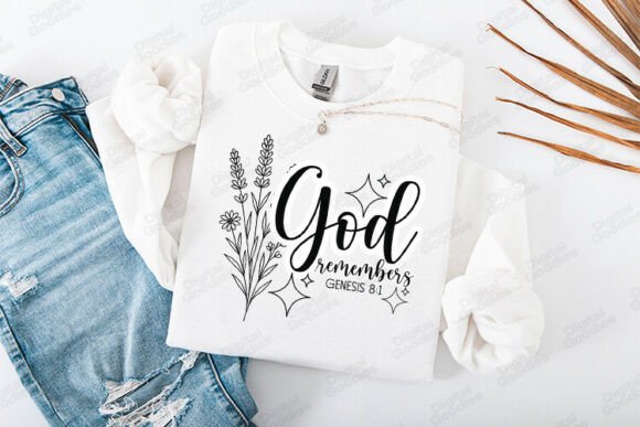 God Remembers: Bible Verse Graphics & T-Shirt Designs