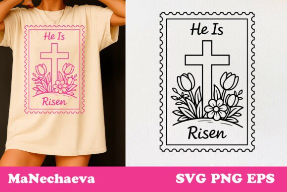 Spring Postal Stamp SVG: Graphics for T-Shirt Designs