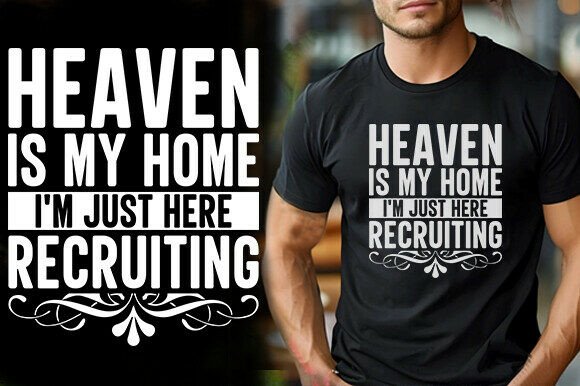 VINTAGE HEAVEN is MY HOME I M JUST HERE Graphics & T-Shirt Designs